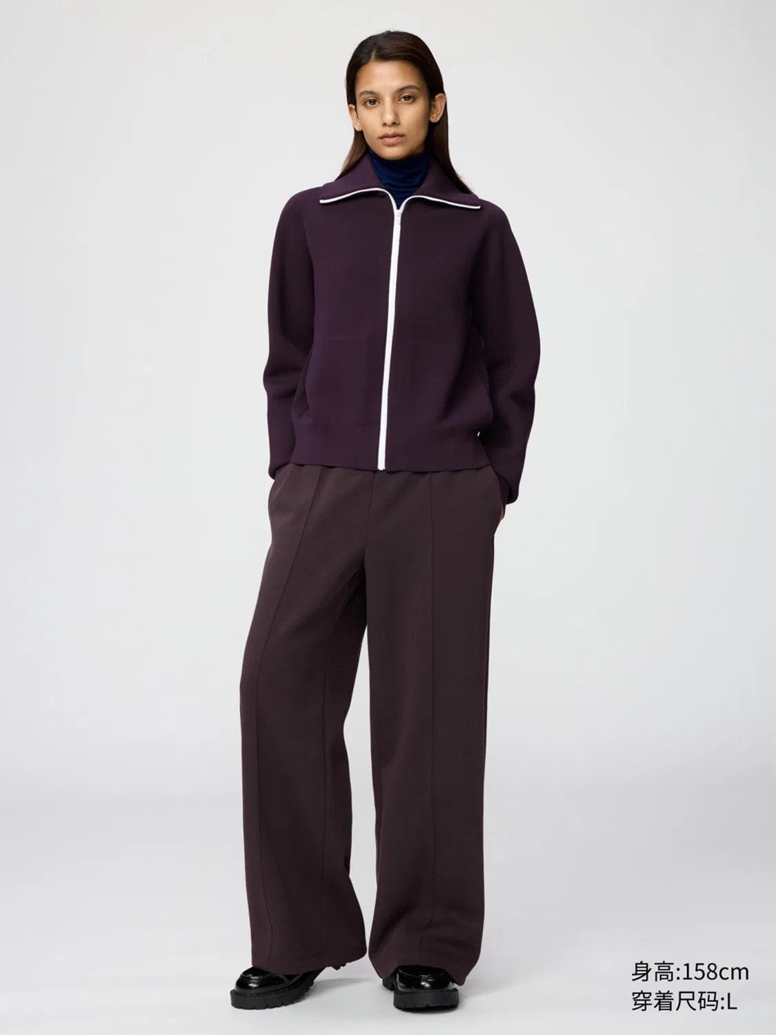 Брюки спортивные прямые короткие Uniqlo, черный — фото 2