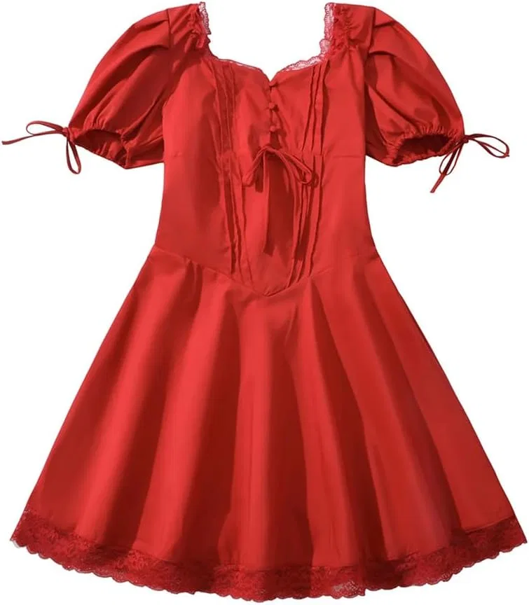 Женское платье мини с кружевом Bodycon, Red