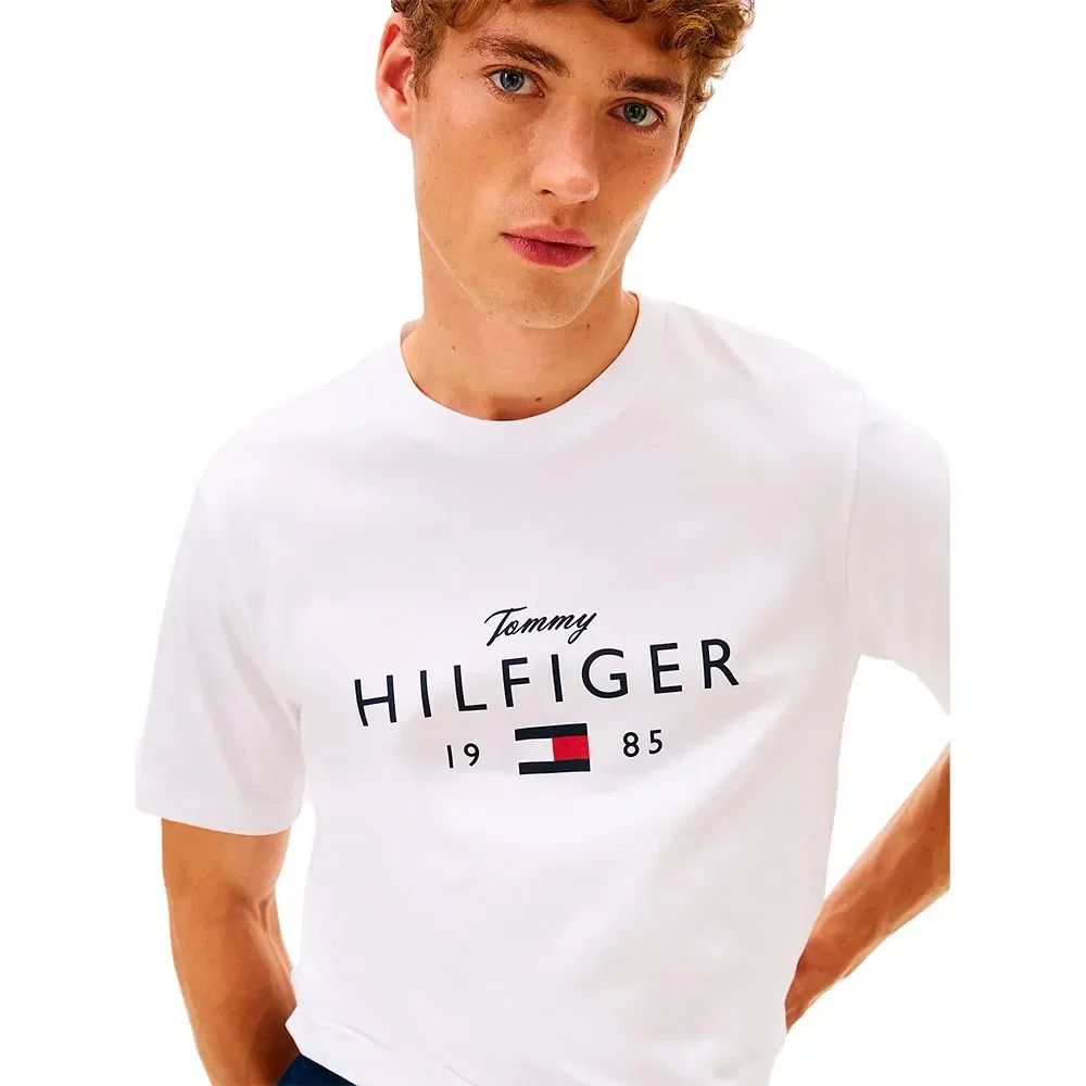 Мужская футболка с принтом Brand Love Big Tommy hilfiger, White — фото 4