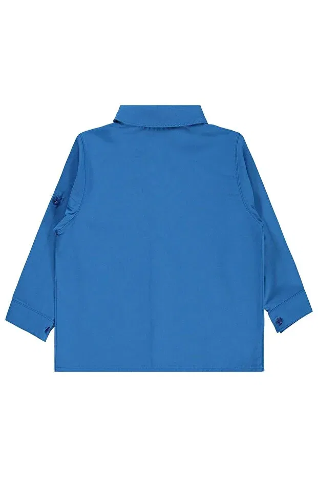 Детская рубашка для мальчиков с принтом Sailin Civil Boys, Dark Turquoise — фото 3