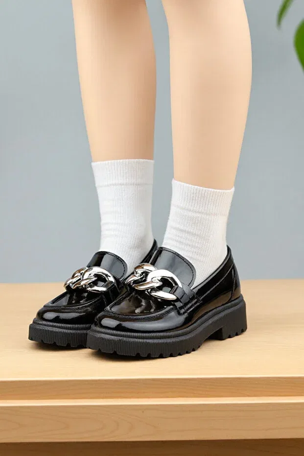 Детские туфли для девочек классические Jojo Kids, Black Patent Leather 3