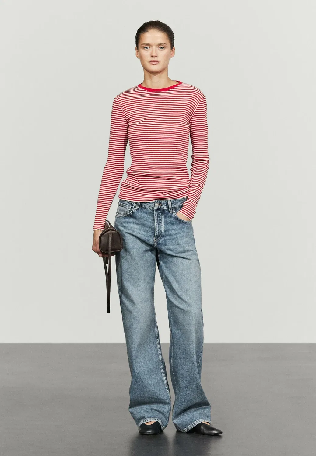 Топ с длинными рукавами Massimo Dutti, Red — фото 2