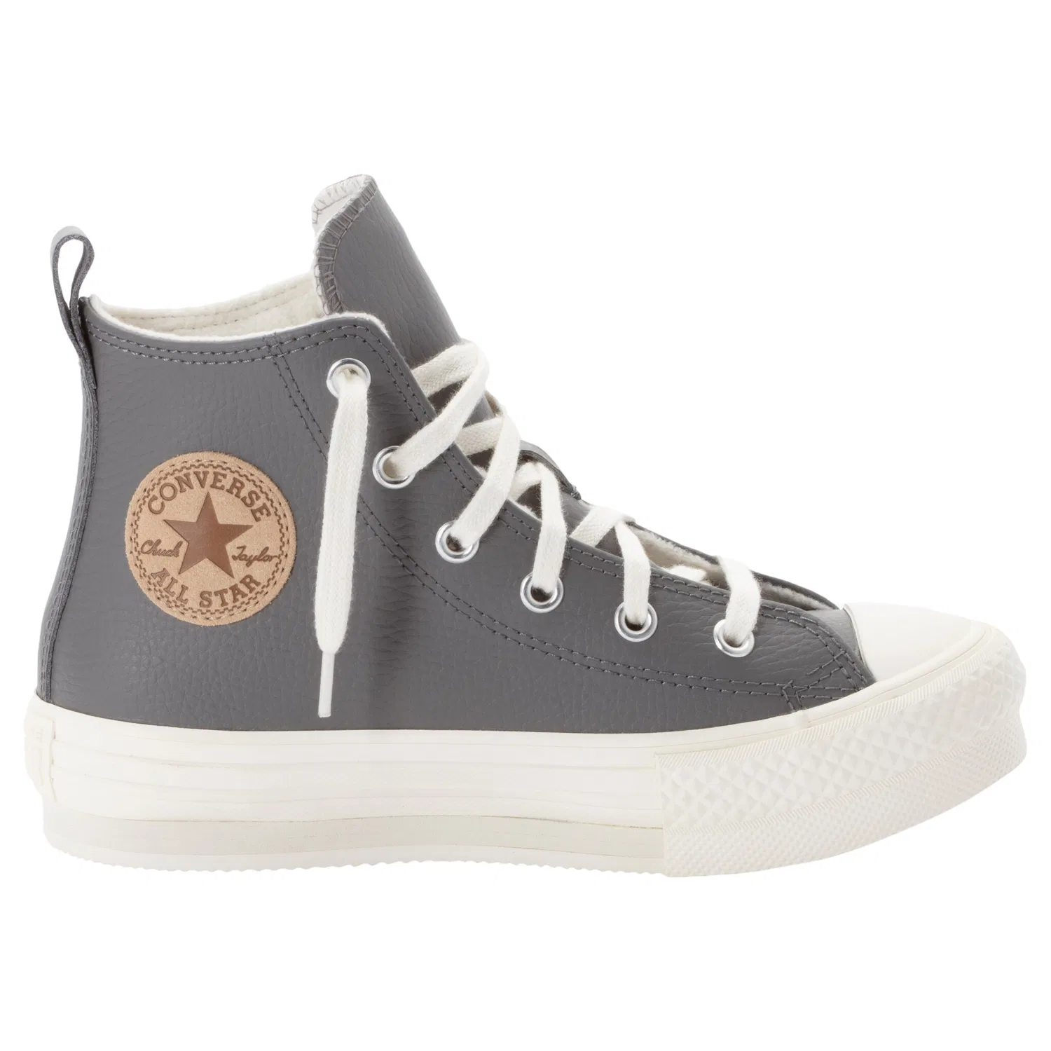 Детские кеды на шнуровке Converse, Sharkskin/Warm Quarry/Egret — фото 3