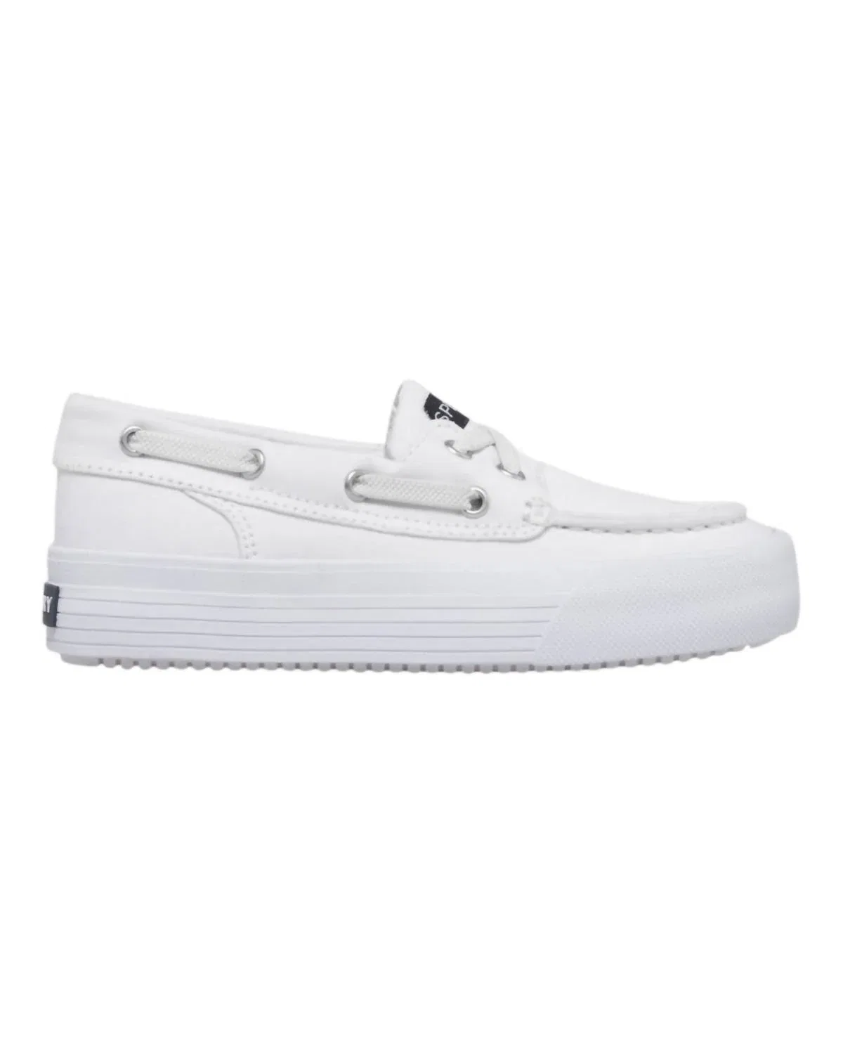 Детские кеды на платформе на шнуровке Bahama Platform Sperry, White