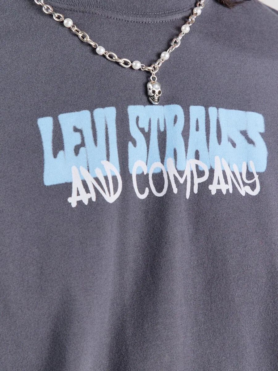 Футболка LEVI'S темно-серого цвета — фото 3