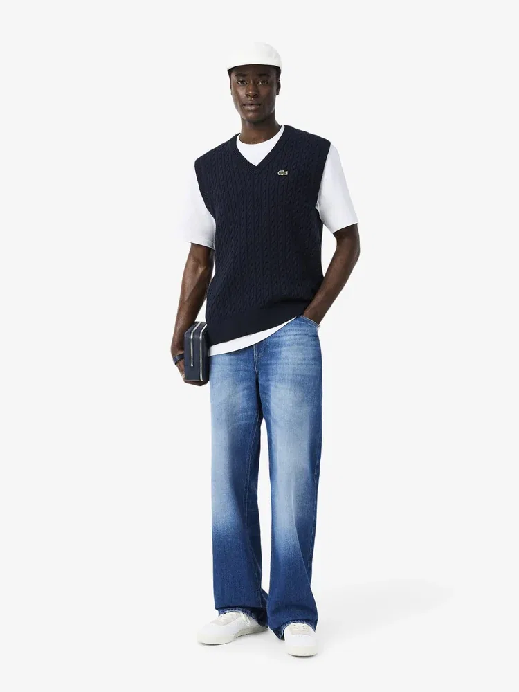 Футболка Relaxed Fit LACOSTE, White — фото 4