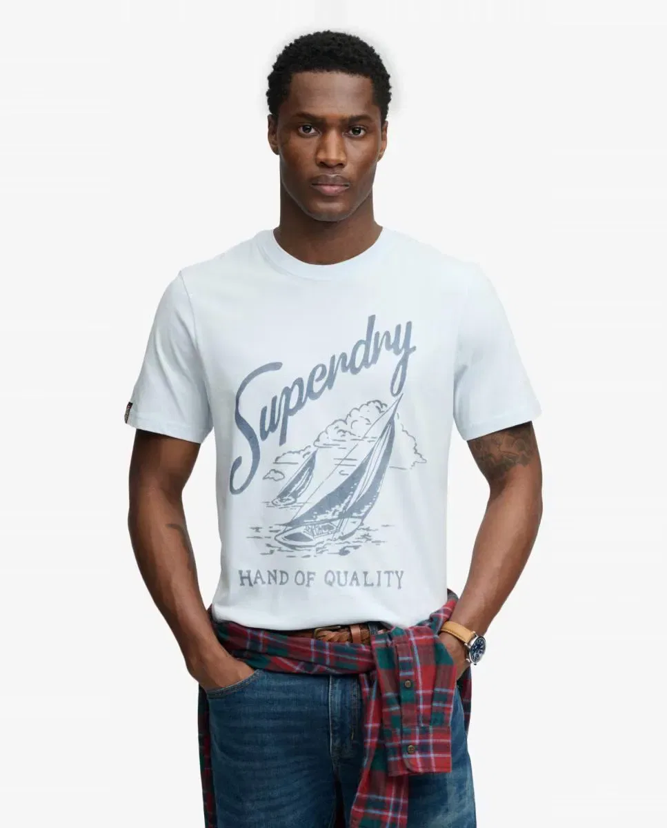 Мужская футболка с принтом Lo-Fi Dockside Superdry, Azul