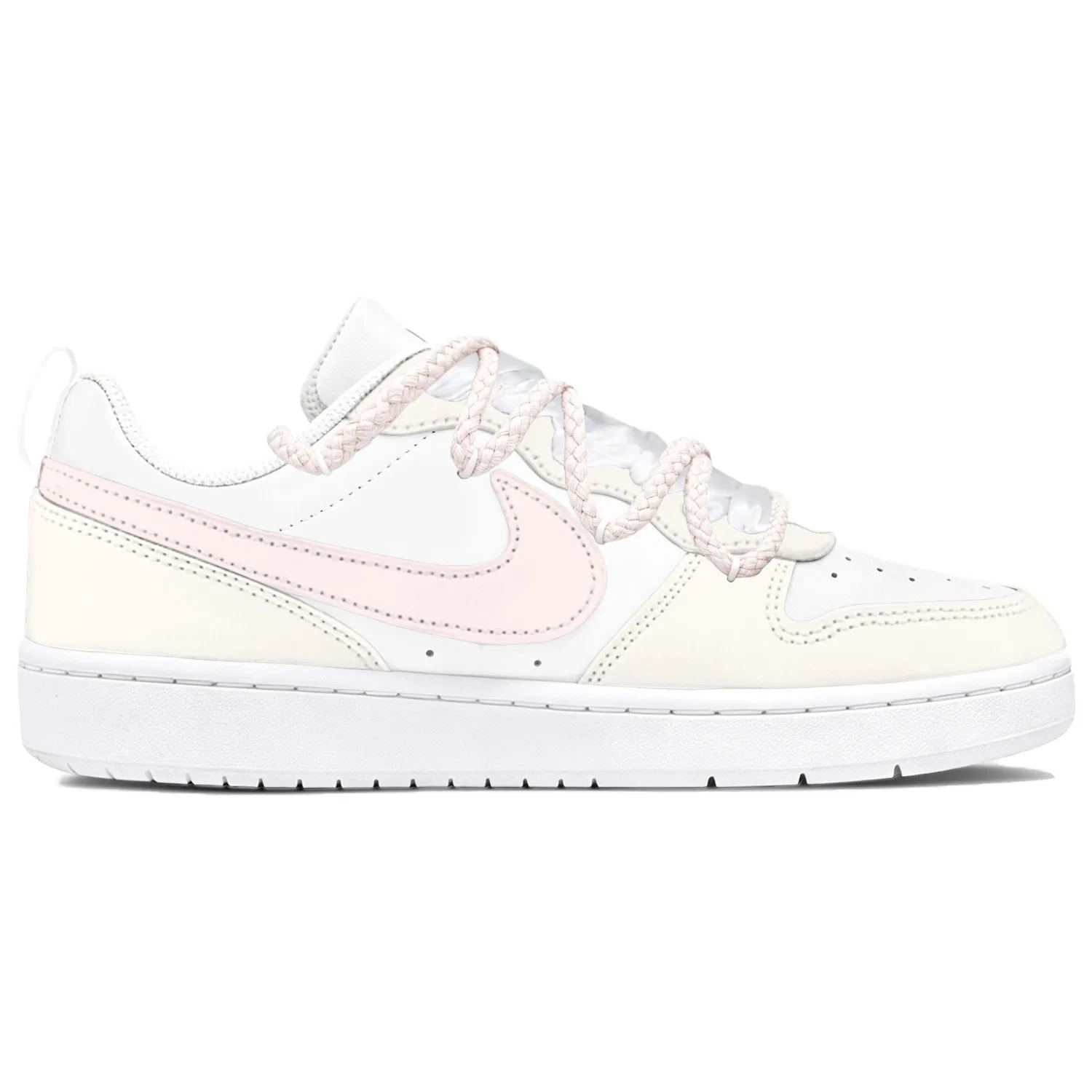 Детские кроссовки для скейтбординга с принтом Court Borough Nike, Yellow Pink White — фото 3
