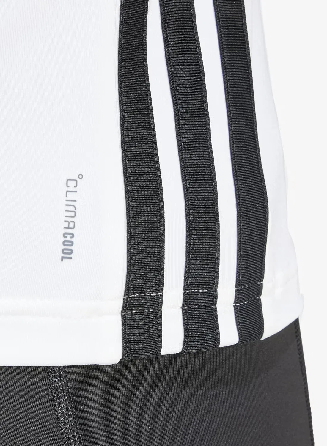 Футболка для тренировок с принтом 3-Stripes Adidas, белый — фото 4