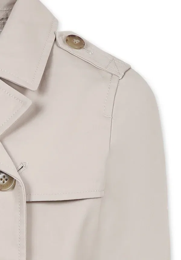 Пальто хлопковое Trenchcoat Tommy Hilfiger, beige, бежевый — фото 3
