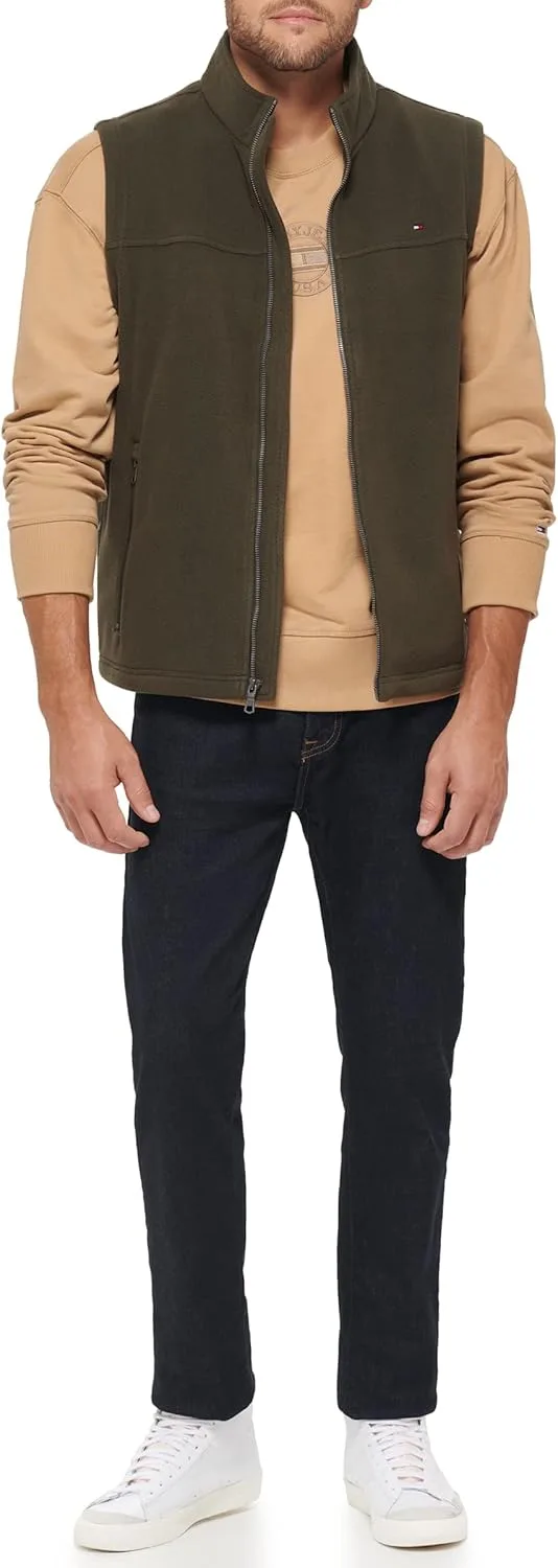 Tommy Hilfiger мужская легкая флисовая жилетка, оливковый — фото 2
