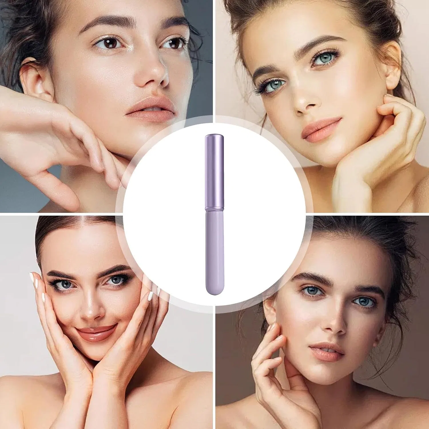 Кисть для губ, шерстяное волокно + деревянная ручка, 9 г, Purple Generic — фото 4