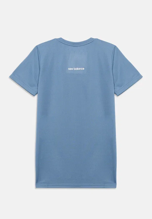 Футболка из полиэстера Athletic tee unisex New Basic, heron blue New Balance, синий — фото 2