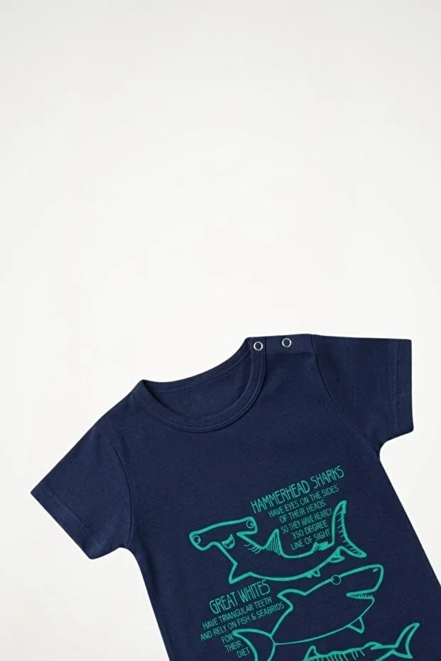 Детский комбинезон для мальчиков с принтом Newteam, Navy Blue — фото 3