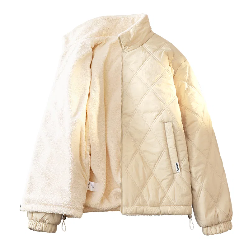 Утепленная куртка пуховик детская Khaki MINISO, Thickened Sherpa