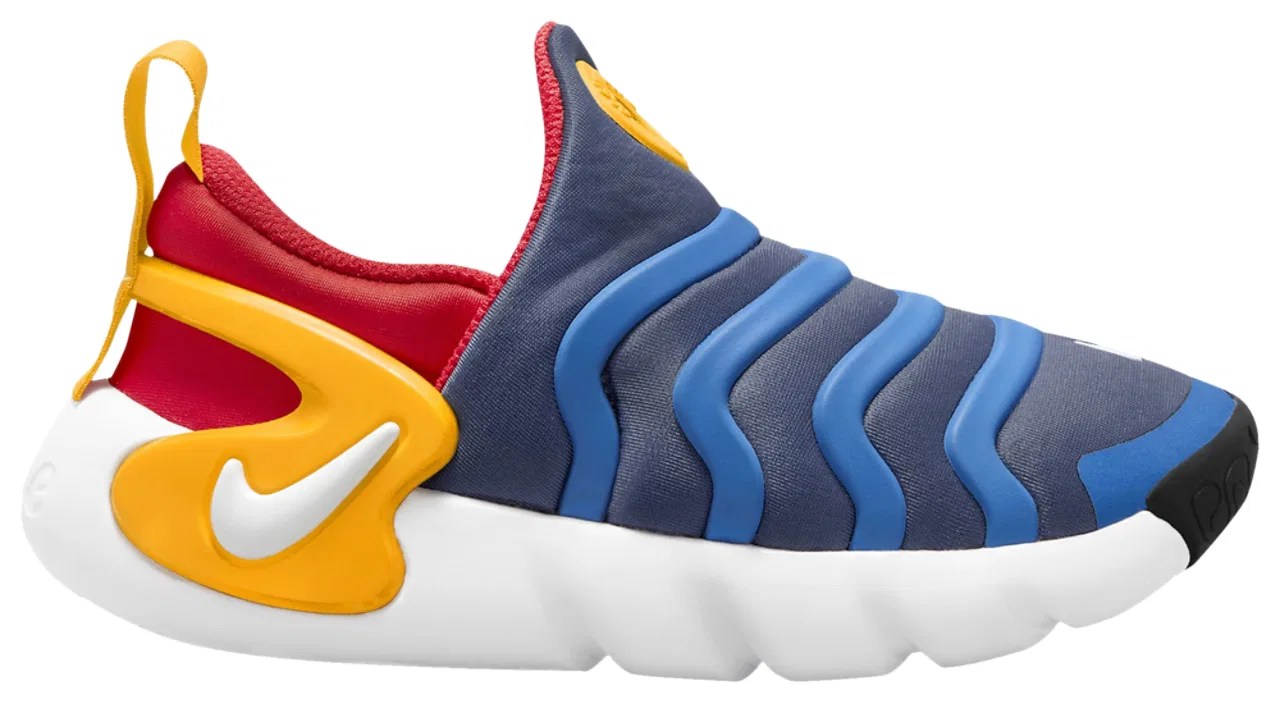 Детские кроссовки для мальчиков без шнуровки Nike Dynamo Go Flyease, Mystic Navy/White/Light Photo Blue