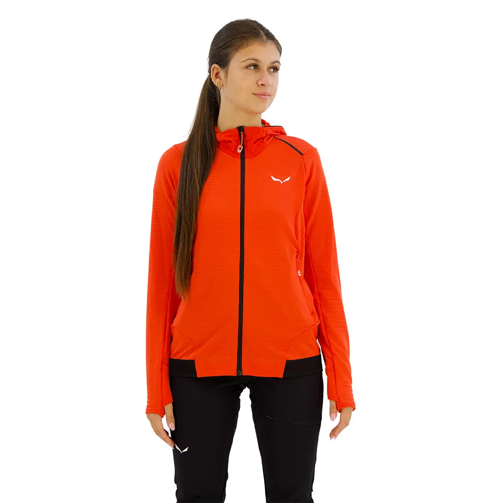 

Флис Salewa Pedroc PL HD full zip, оранжевый