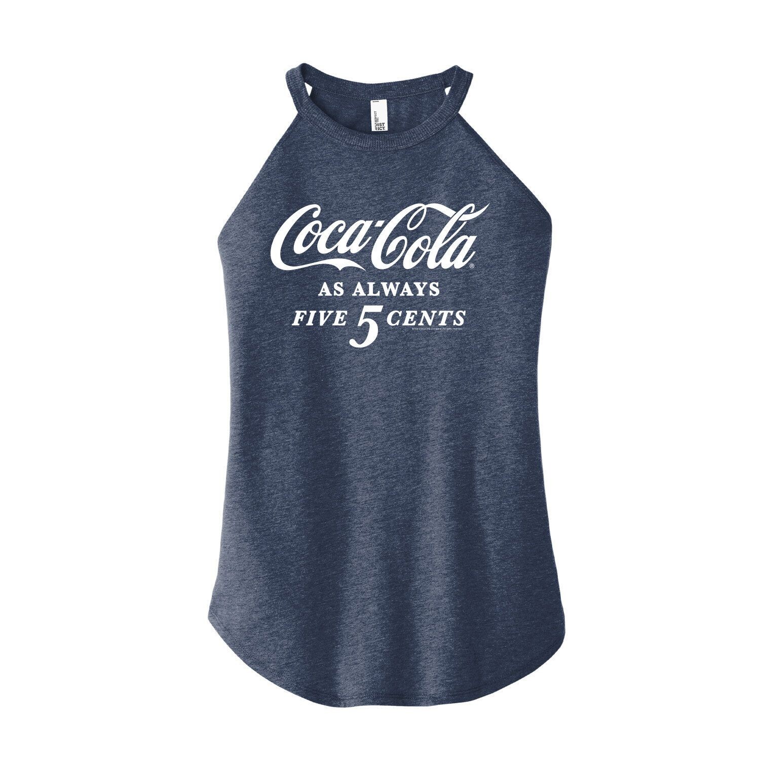 

Детская майка Coca-Cola Five Cents с высоким воротником и рисунком Coke Licensed Character, синий