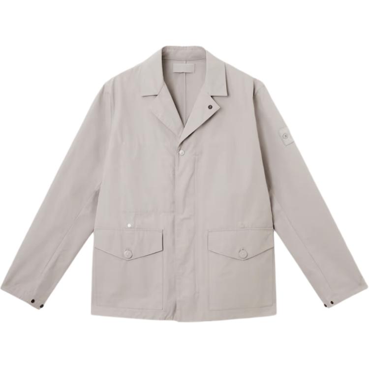 

STONE ISLAND Ветрозащитная хлопковая куртка, Gray White
