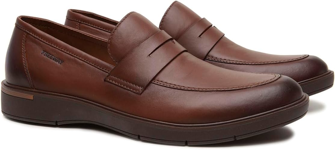 

Мужские лоферы Freeway Parker05 из кожи - верх из натурального материала, мягкая подкладка, амортизирующая стелька из ПУ, резиновая подошва с высоким сцеплением - удобная повседневная и городская обувь без шнурков, коричневый