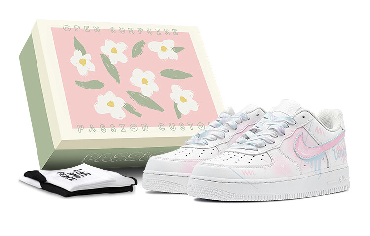 

Кроссовки Air Force 1 для скейтбординга, мужские, низкие, розовый/синий Nike