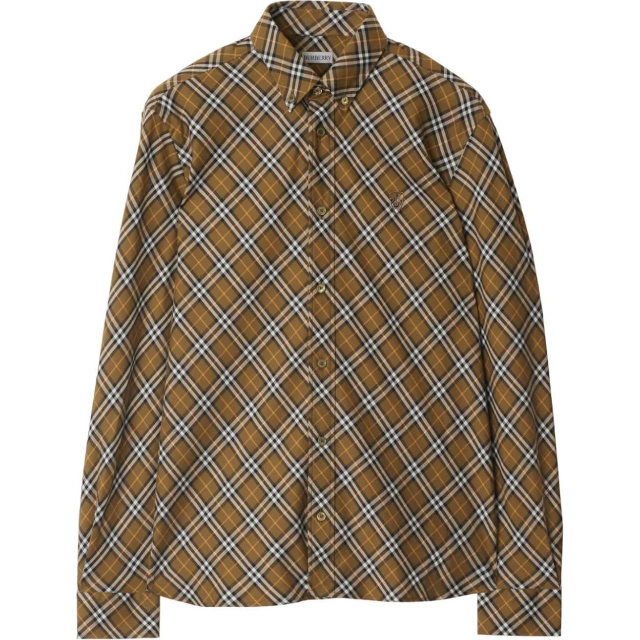 Рубашка Burberry Винтажная клетчатая, бежевый — фото 3