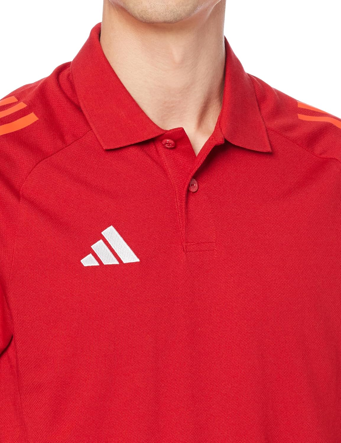 Мужская футбольная поло-рубашка Tiro 24 Competition, модель HAP53 Adidas, красный — фото 4