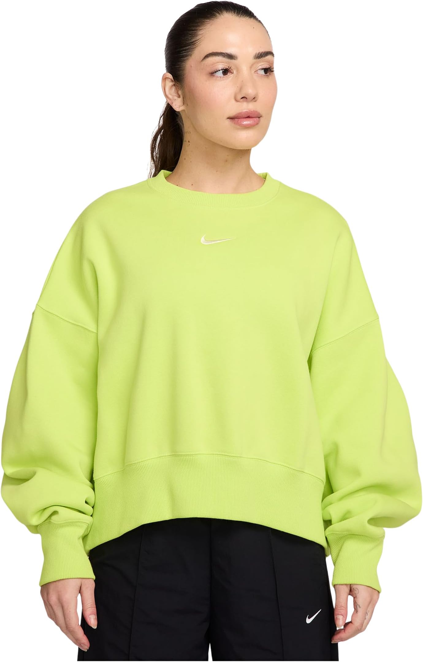 

Женская спортивная флисовая толстовка Phoenix Oversize с круглым вырезом Nike, Cyber/Sail