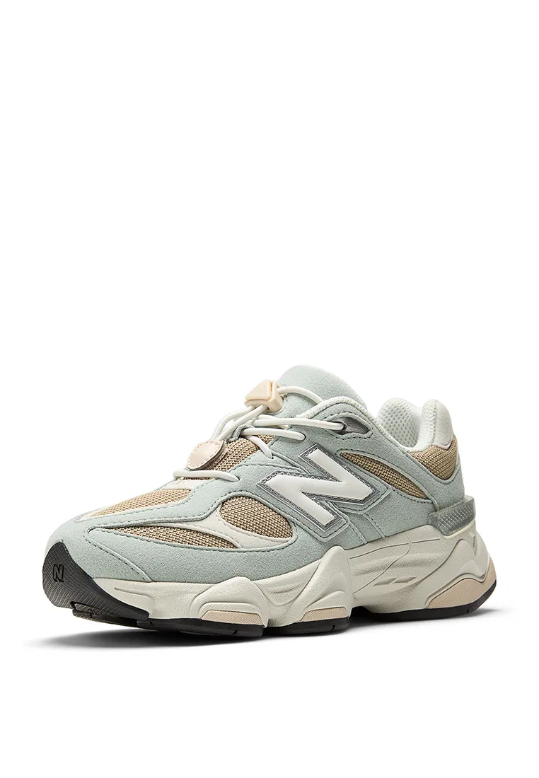 Детские кроссовки Lifestyle, модель 9060, New Balance, зеленый/бежевый — фото 2