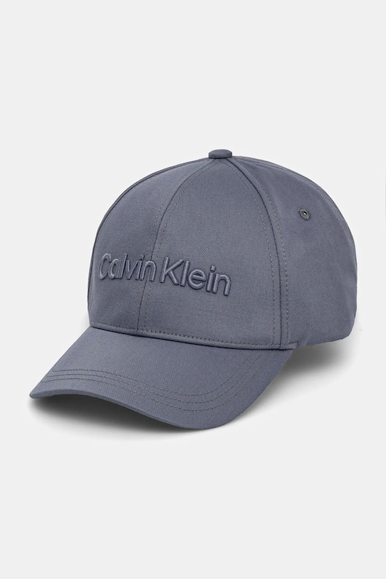 

Хлопковая кепка с козырьком Calvin Klein, серый