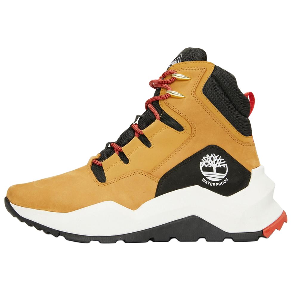 

Timberland Коллекция MADBURY. Износостойкие высокие кроссовки для активного отдыха. Мужские, желто-черные