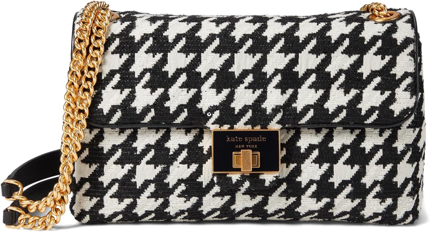 

Сумка Kate Spade New York Evelyn Sequin Houndstooth Fabric Medium Convertible Shoulder Bag, цвет Black Multi, Черный, Сумка Kate Spade New York Evelyn Sequin Houndstooth Fabric Medium Convertible Shoulder Bag, цвет Black Multi