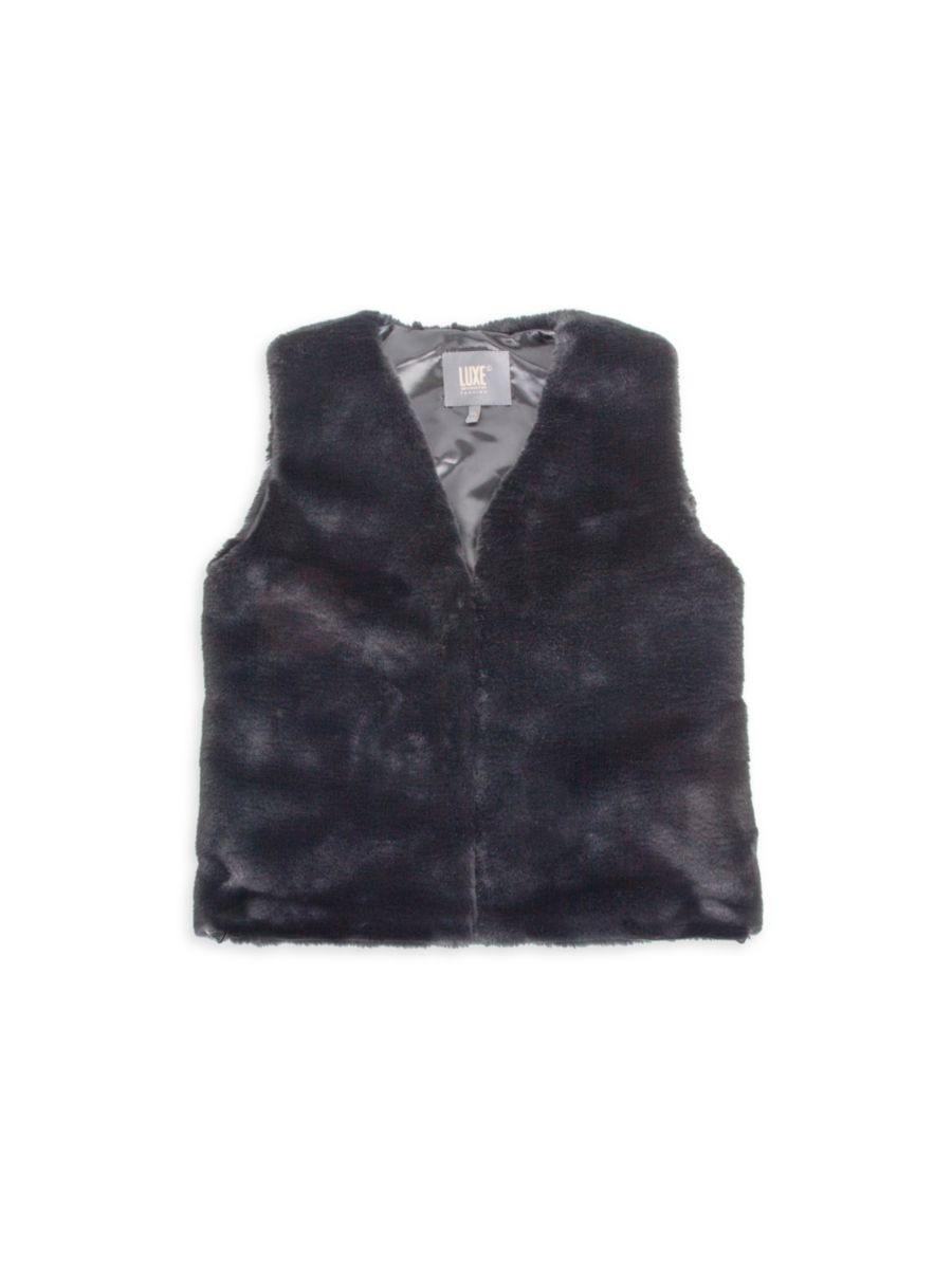 

Жилет из искусственного меха Luxe Faux Fur, черный