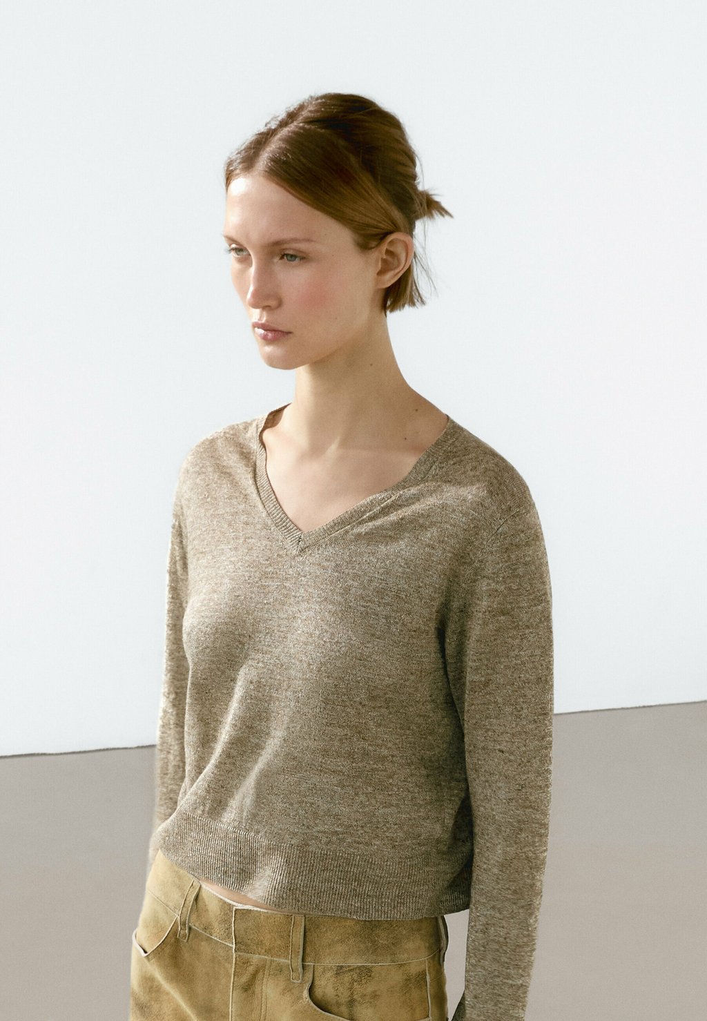 

Джемпер MELANGE Massimo Dutti, зеленый