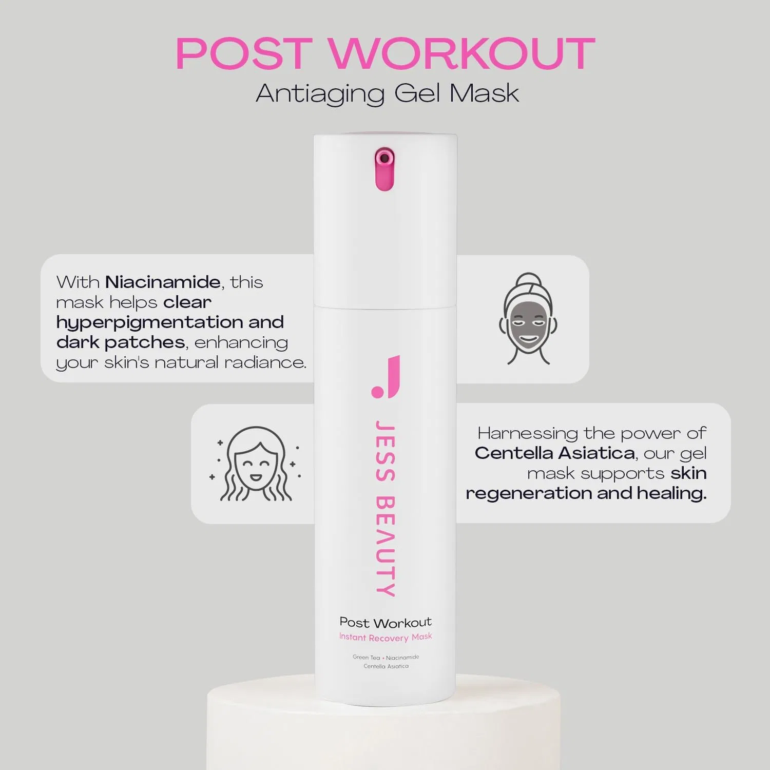 Маска для лица Jess Beauty — Гель- после тренировки, 29.57 мл — фото 2