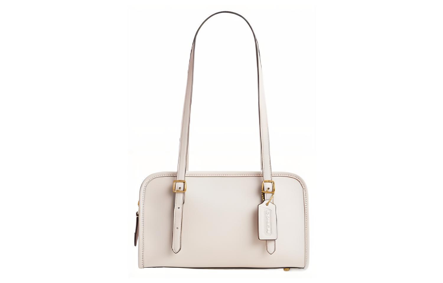 

COACH Кожаная сумка через плечо Swing Zip, женская сумка, белая