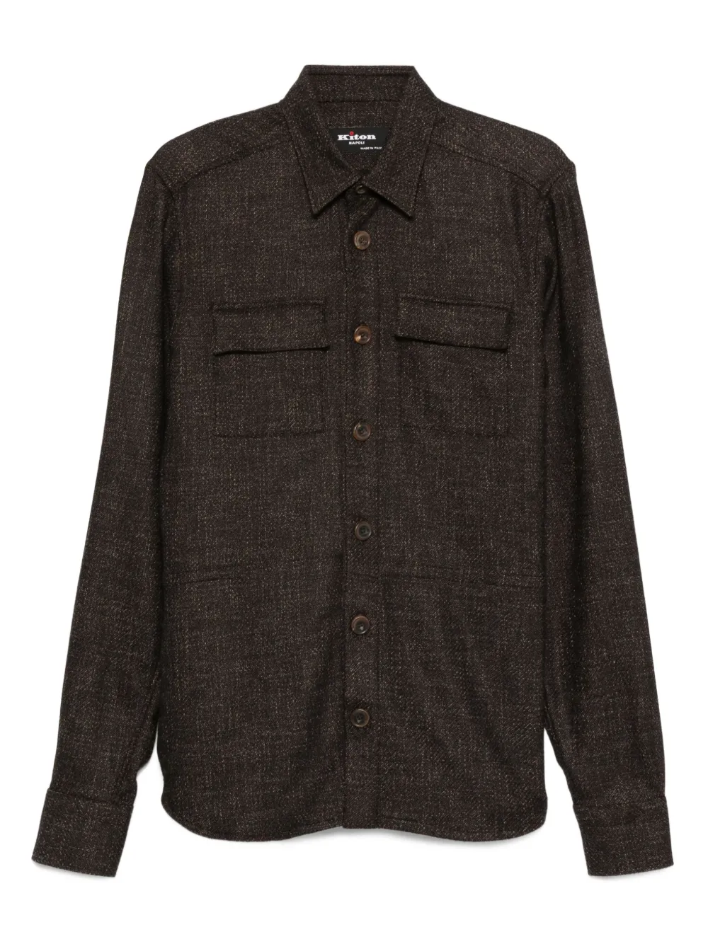 

Рубашка с карманами Kiton, коричневый