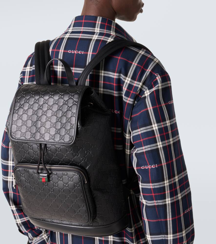 Рюкзак мужской Gucci GG натуральная кожа, мультиколор — фото 3