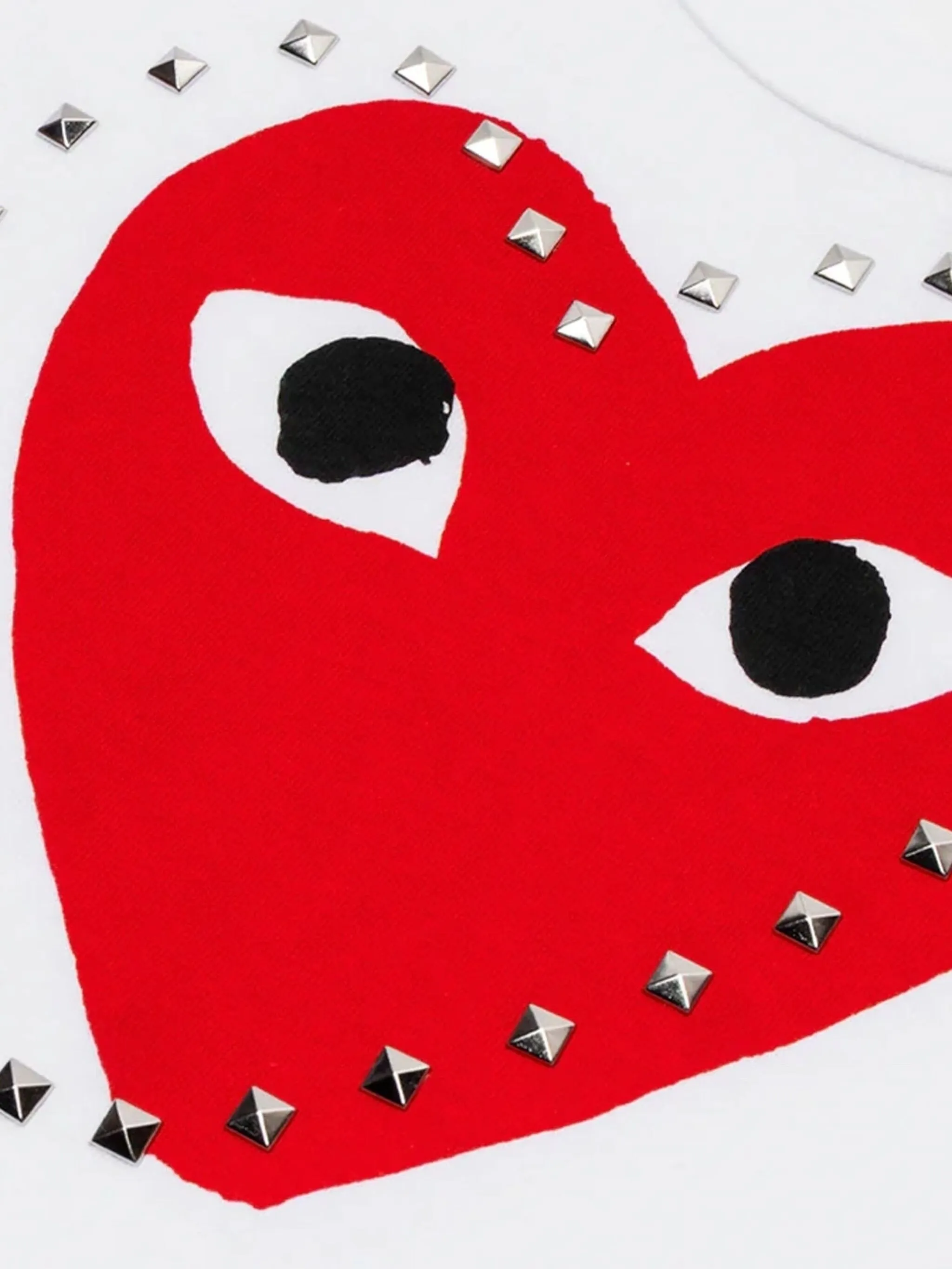 

Футболка с логотипом и заклепками Comme Des Garçons Play, белый