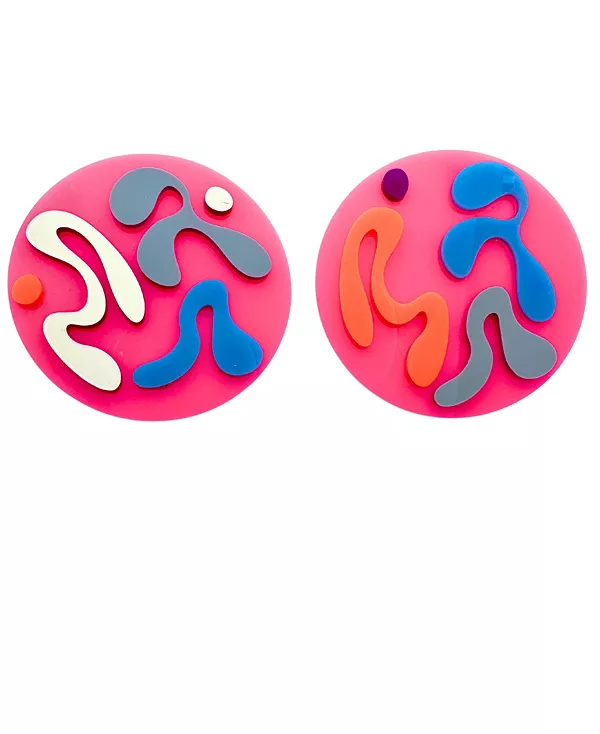 

3D круглые шпильки Swanky Designs, pink