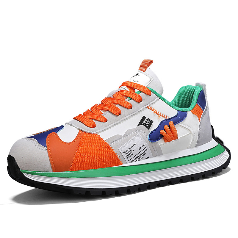 

Legaco Chicken Износостойкие мужские низкие кеды бело-оранжевые, цвет White Orange