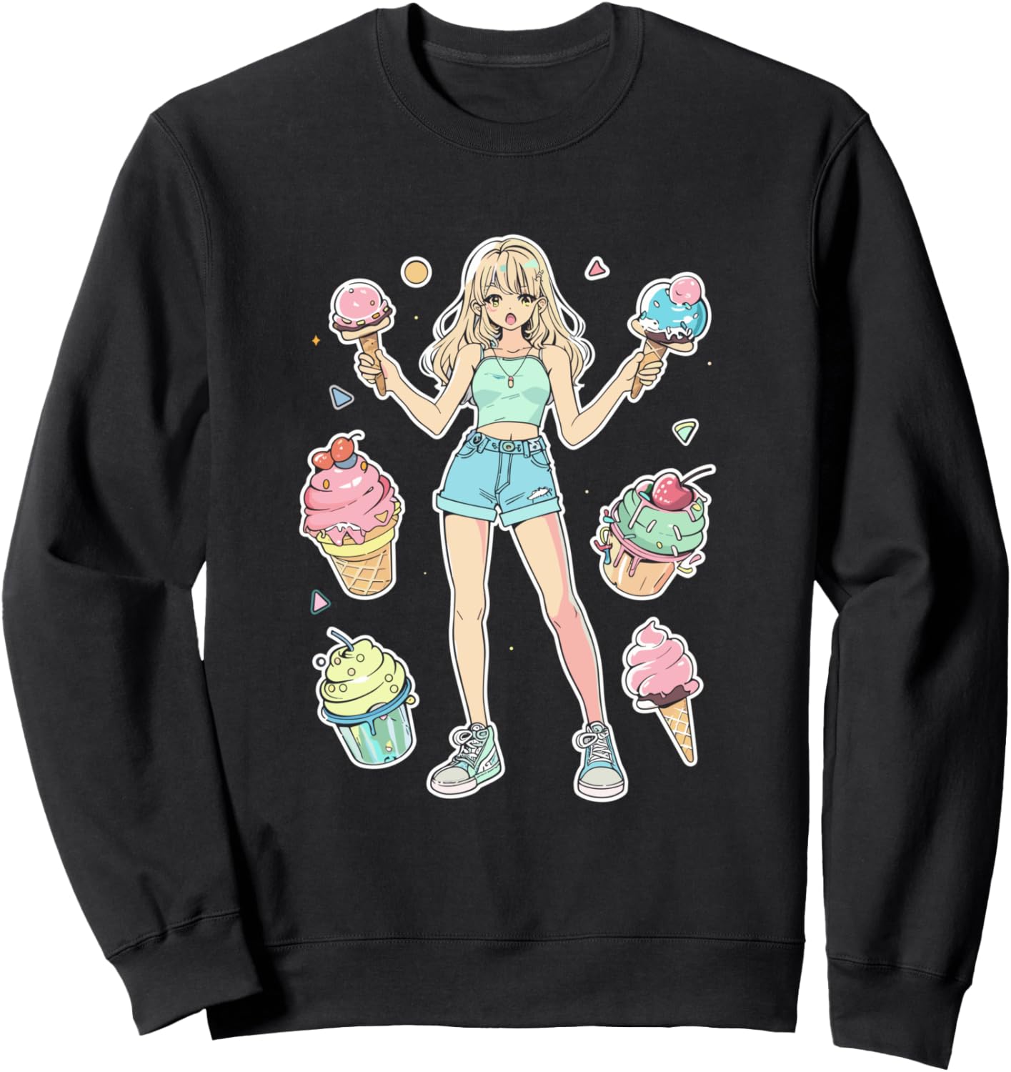

Толстовка Девочка с мороженым Girls' Gelato Shirt, черный