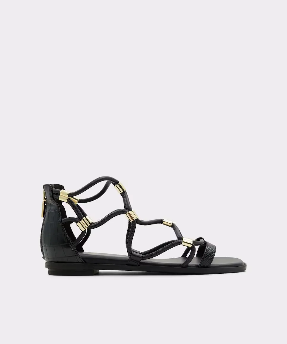 Женские сандалии на плоской подошве с квадратным носком Aldo, черный