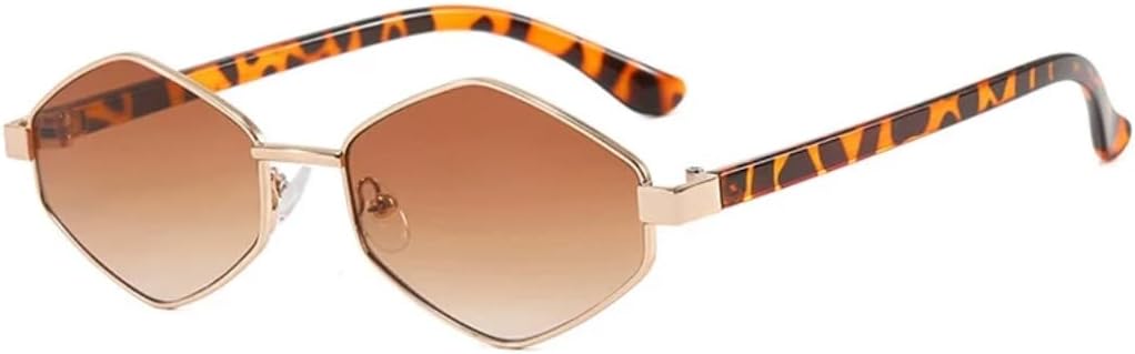 

Солнцезащитные очки с защитой от УФ-излучения UV400 | Панк, маленькая оправа | Линзы конфетных цветов для занятий спортом на открытом воздухе и вождения DSVIGF, Leopard Tea