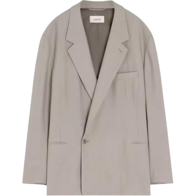 

Двубортный классический блейзер Lemaire, светло-серый