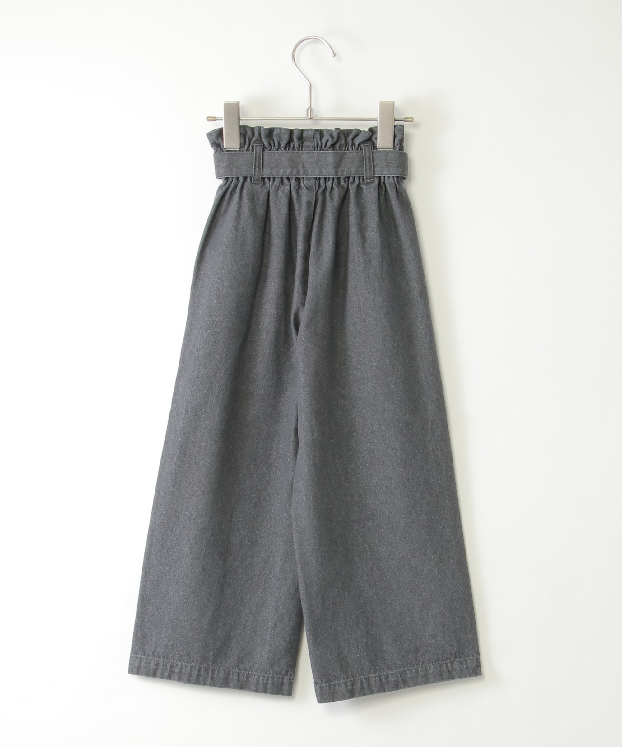 Широкие джинсовые брюки с поясом (120-160 см) Ikka, gray