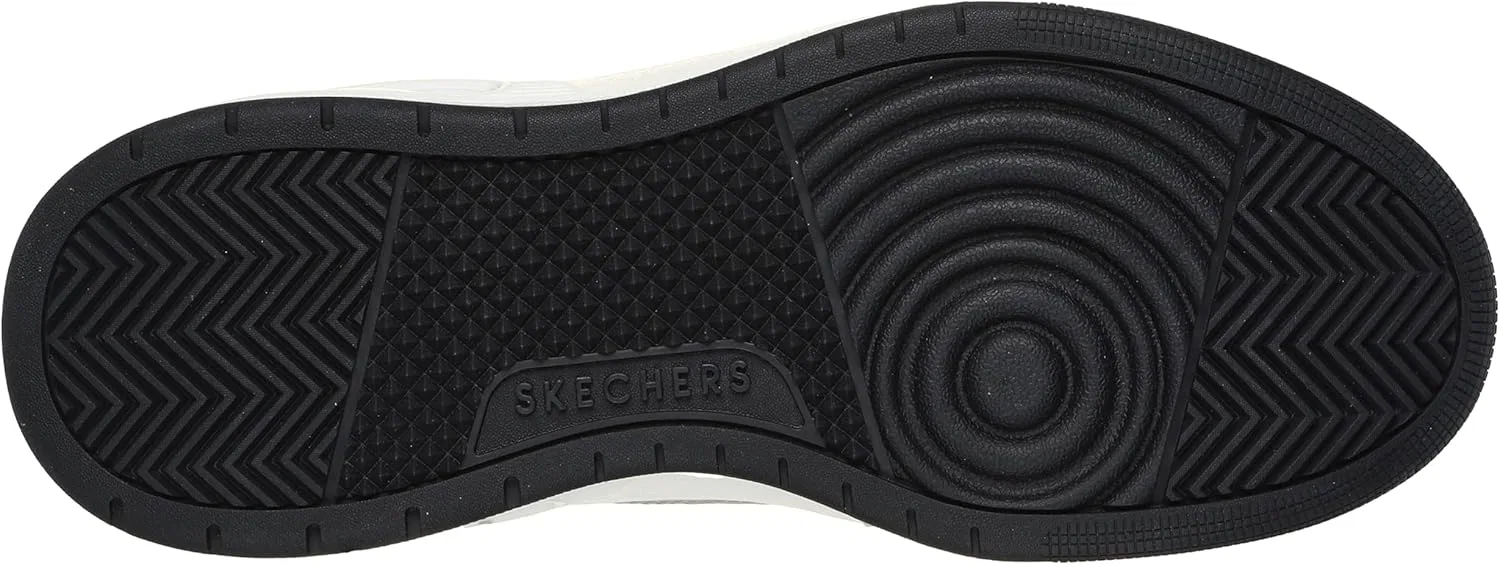 Мужские кроссовки Skechers UNO Court Trainers, White And Grey Leather Duraleather Blue M — фото 4