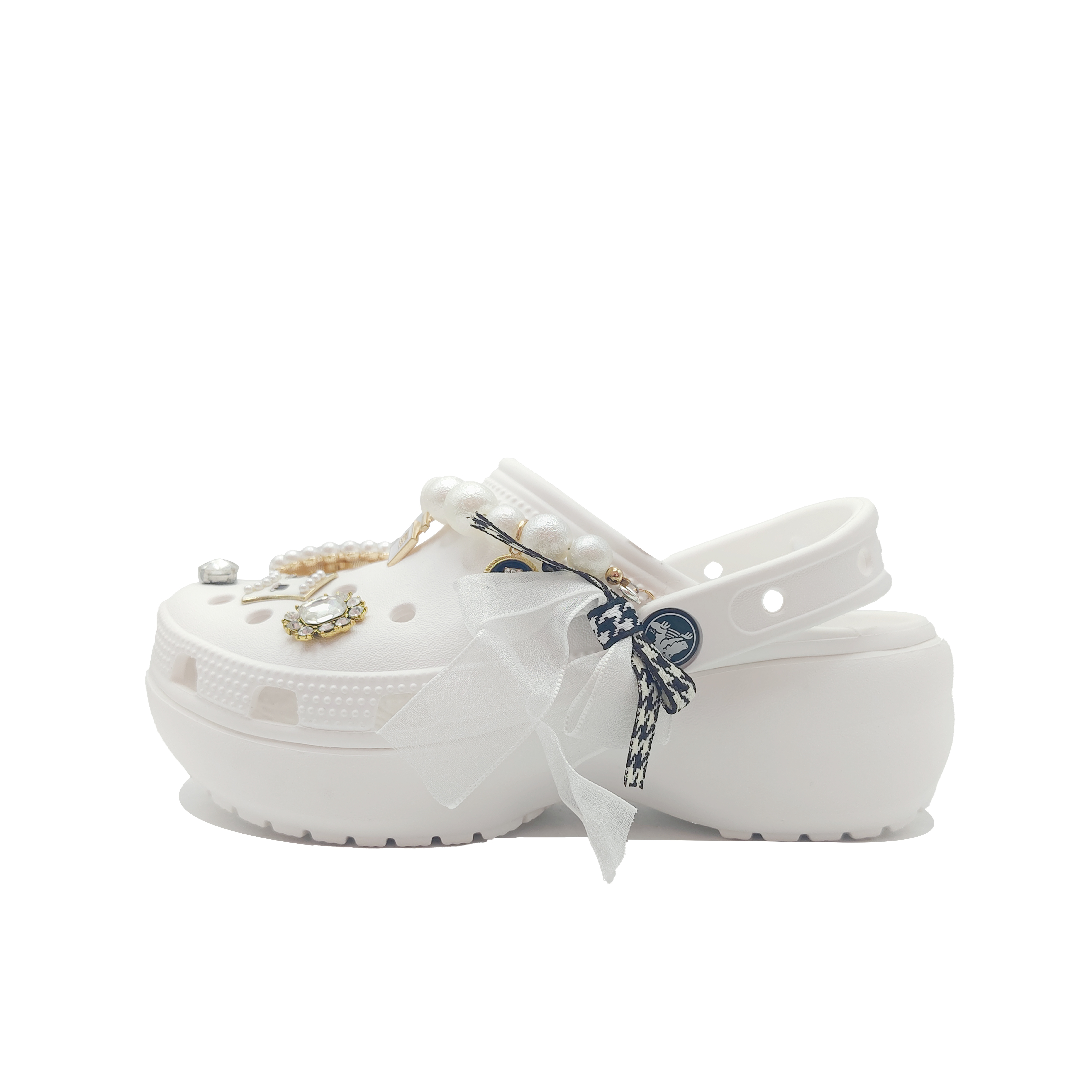 Crocs Классические сабо на платформе Cloud Collection, размер Thousand Gold, женские белые сабо Sister MH Plan