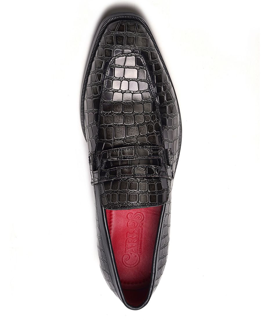Мужские лоферы Nocturne Penny Loafers Carlos by Carlos Santana, Black — фото 4