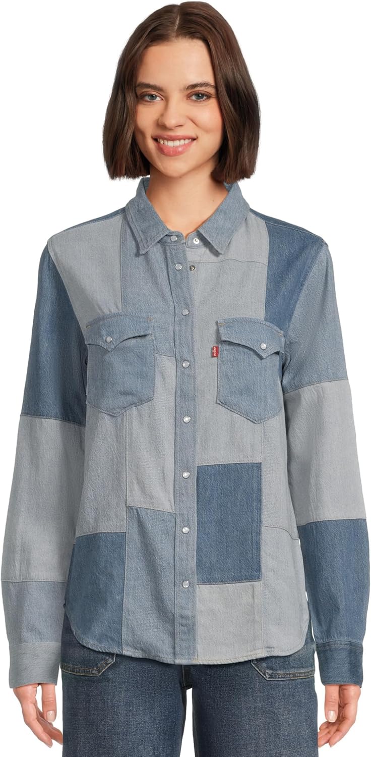 

Женские пэчворк-костюмы Levi's в стиле вестерн, Denim On Denim Western